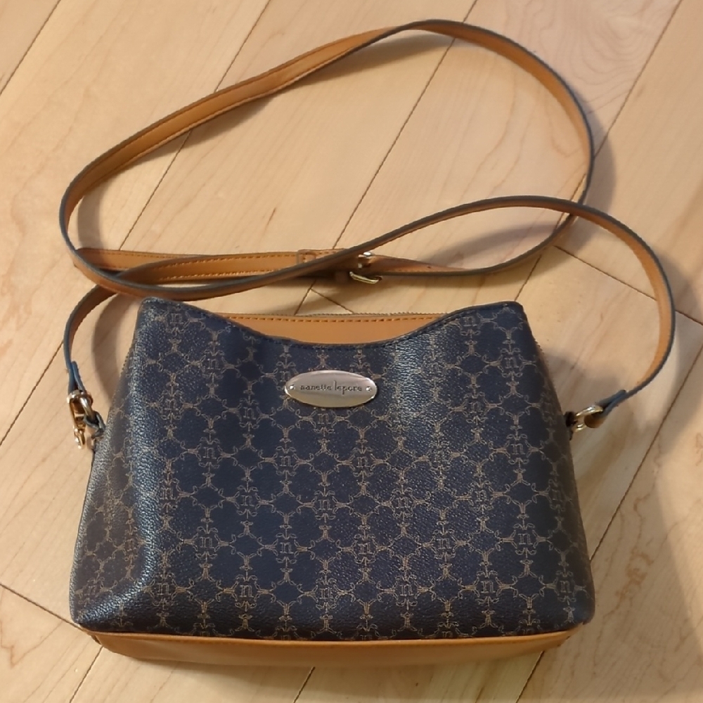 Nanette Lepore cross body purse, tan/brown, great condition